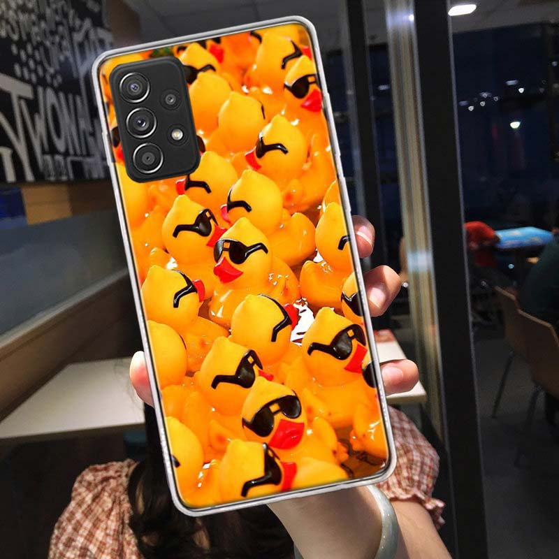 

Rubber Ducks Floating in the Swimming Pool Phone Case for Samsung A54 A57 A37 A17 A14 A15 A12 A24 A34 A55 A35 A25 A52S A07 A05S Samsung Note 20Ultra