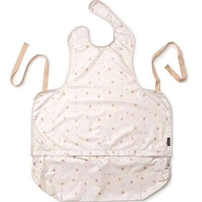 Babyclaw Baby Table Integrated Type, Child-led Baby Food, Waterproof Bib, Tank Top, Zipper Type, Bear Beige, 1 Piece, 1 Piece