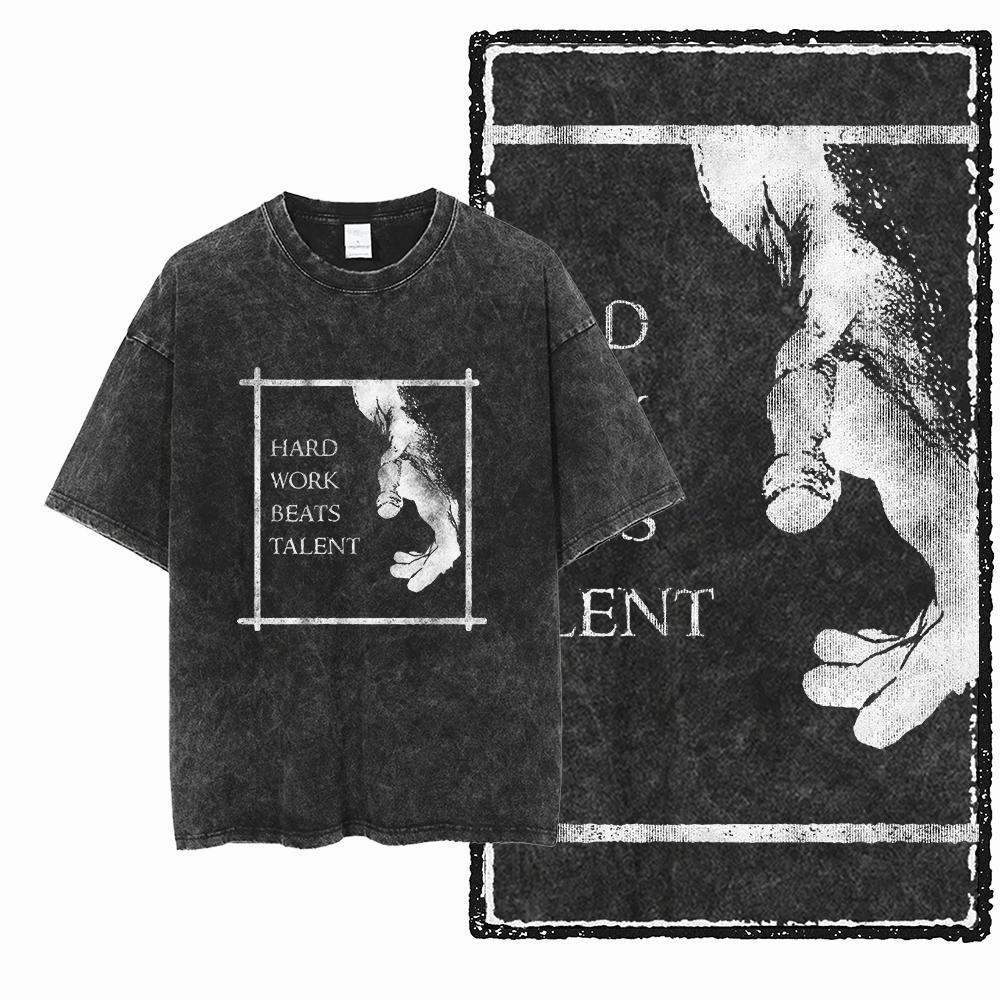 

YJ BOXKING THEME Printed Cotton Acid Washed Exclusive Graphic Unisex T Shirt Cool Streetwear Men Tshirts Big Size Tee for men 2XL