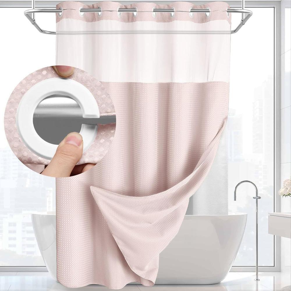 Waterproof Waffle Shower Curtain Double-layer Window Curtain Simple Kitchen Door Curtain Household