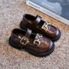 New Girl Little Shoes Leather Girl Highgrade Korean Princess Shoes Platform Trend Casual Single Shoes