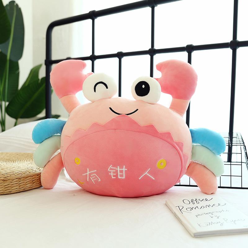 Мягкая милая подушка-игрушка в виде краба, богатая кукла, плюшевая игрушка в виде мохнатого краба, детская креативная кукла, кукла для игрового автомата 25cm