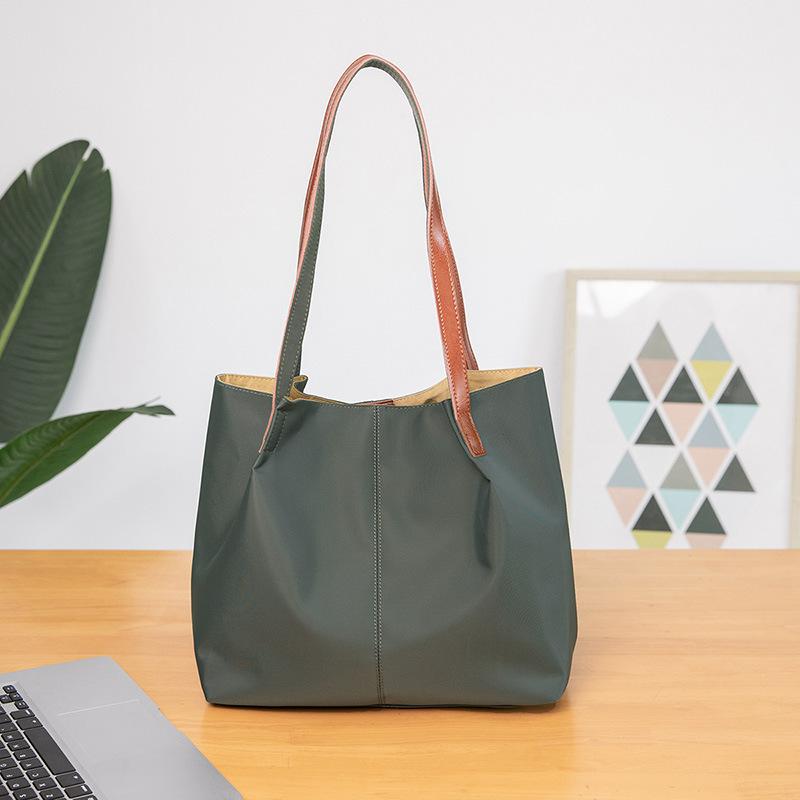 New One-shoulder Casual Canvas Tote Bag Popular Bag Large Capacity Oxford Cloth Simple Women's Bag Carry