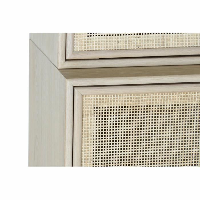 Bibliothèque - Naturel - 120x38,5x196 Cm - Bois MDF - 3 Tiroirs - Style Scandinave
