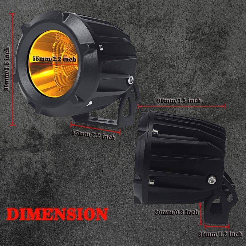 

Светодиодная мотоциклетная фара, противотуманные фары, дополнительный свет для бездорожья, квадроцикла, грузовика 4x4, вспомогательная лампа, вспомогательные рабочие фары 10-36 В постоянного тока yellow 1 pcs