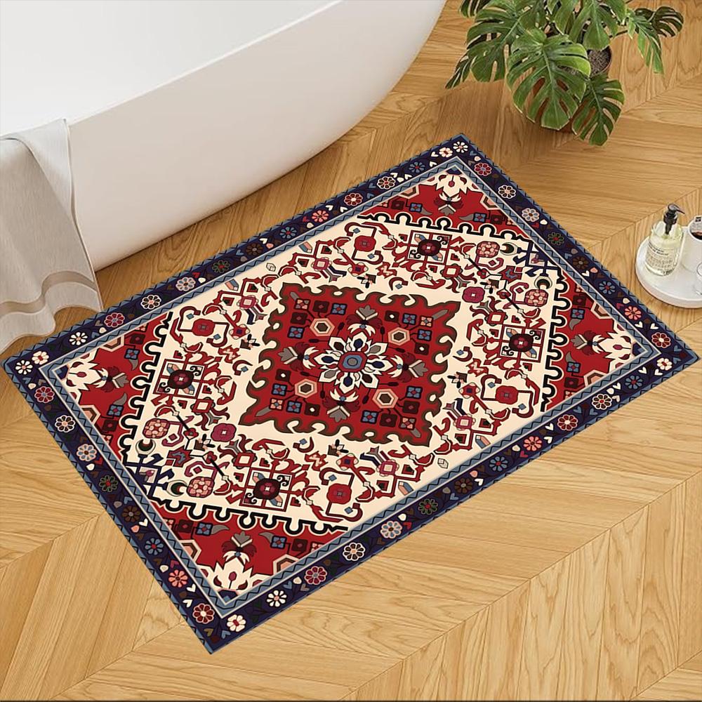 

Elegant Floral Pattern Design Non-Slip Home Carpet Design for Office Decor Living Room Gift 40cmx60cm