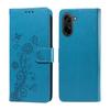 For OnePlus Ace 5 Racing 5G/OnePlus Nord CE5 5G Leather Case Butterfly Floral Imprint Wallet Stand Cover