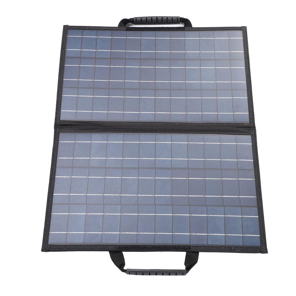 Solar Panel Kit with Angle Adjust Meter Polycrystalline Silicon 80W Foldable 2 USB 1 Type C 1 DC
