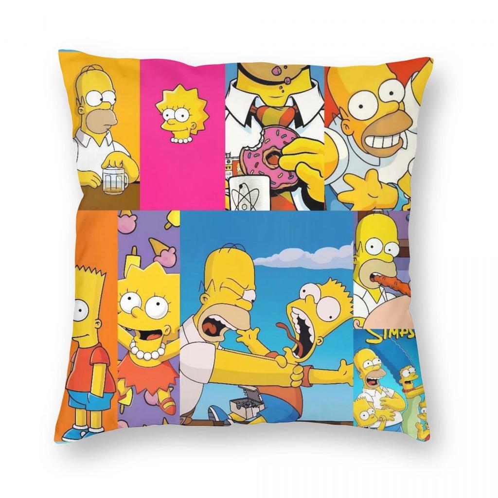 The Simpsons Cartoon Pillowcase Soft Polyester Cushion Cover Decorative Pillow Case Cover Home Zippered