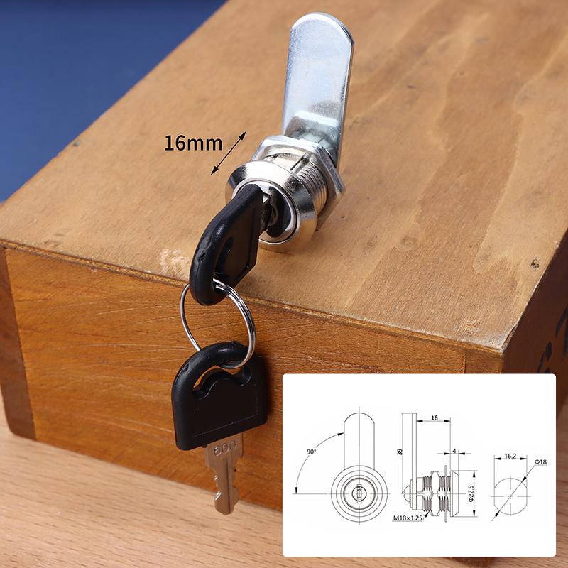 Metal Alloy Cylinder With 2 Keys Security Lock Furniture Cabinet Storage Cabinet Door Lock Desk Cabinet Lock For Home Office