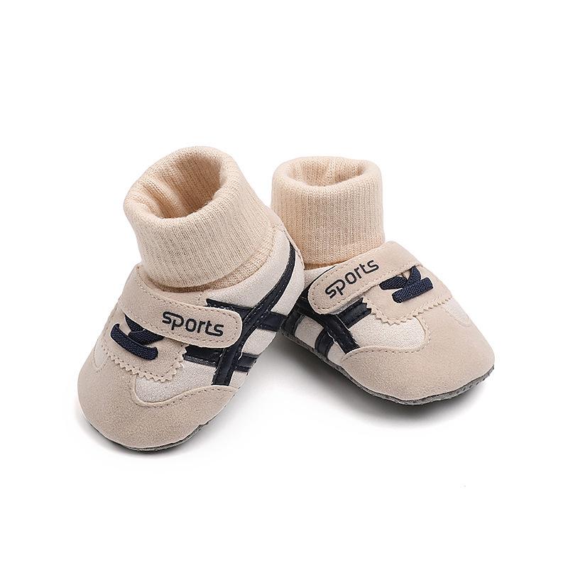 Infant Unisex Cotton Shoe-Sock: Non-Slip, Thickened, Newborn Pre-Walking Footwear (0-1 Year)