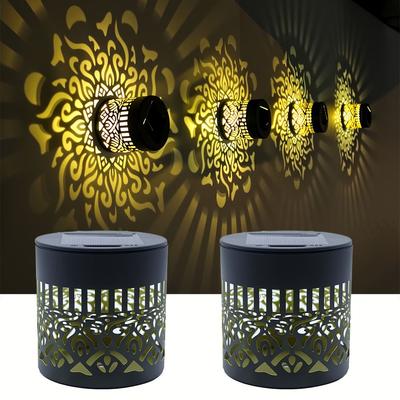 Warm LED Solar Light Metal Home Garden Night Light New Wall Light Outdoor Lawn Courtyard
