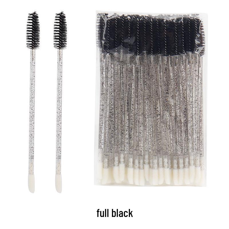 Dual-Use Eyelash & Lip Brush - 50-Pack Double-Ended Makeup Brushes
