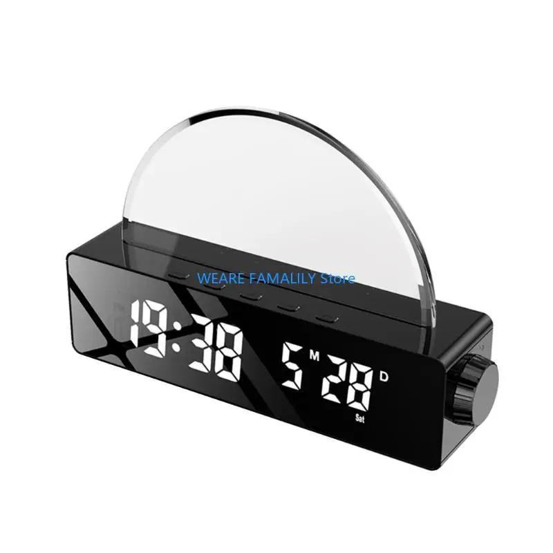 

P8DE Alarm Clock for Bedroom Bedside with Simulation Dual-Alarms Night-Light чёрный