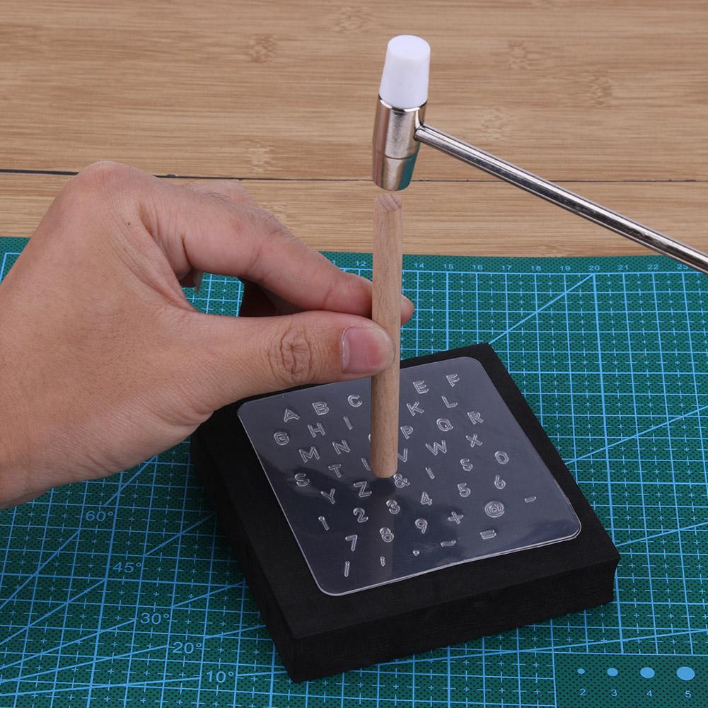 Набор деревянных штампов-пуансонов с цифрами, формой символов, буквами алфавита, номерами, набор штампов для DIY, ручной работы, для тиснения кожи China Mainland