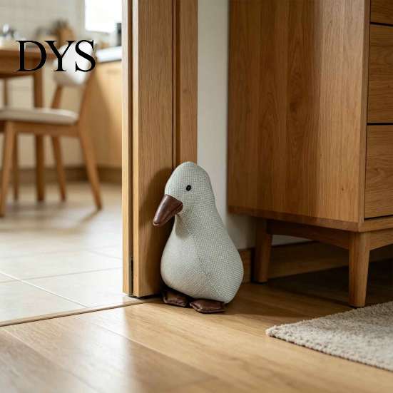 Decorative Door Wedge Fabric Duck Stopper, Non-slip Weighted Interior Holder Stop, Anti-collision Home Office Floor Stopper Bathroom Stop