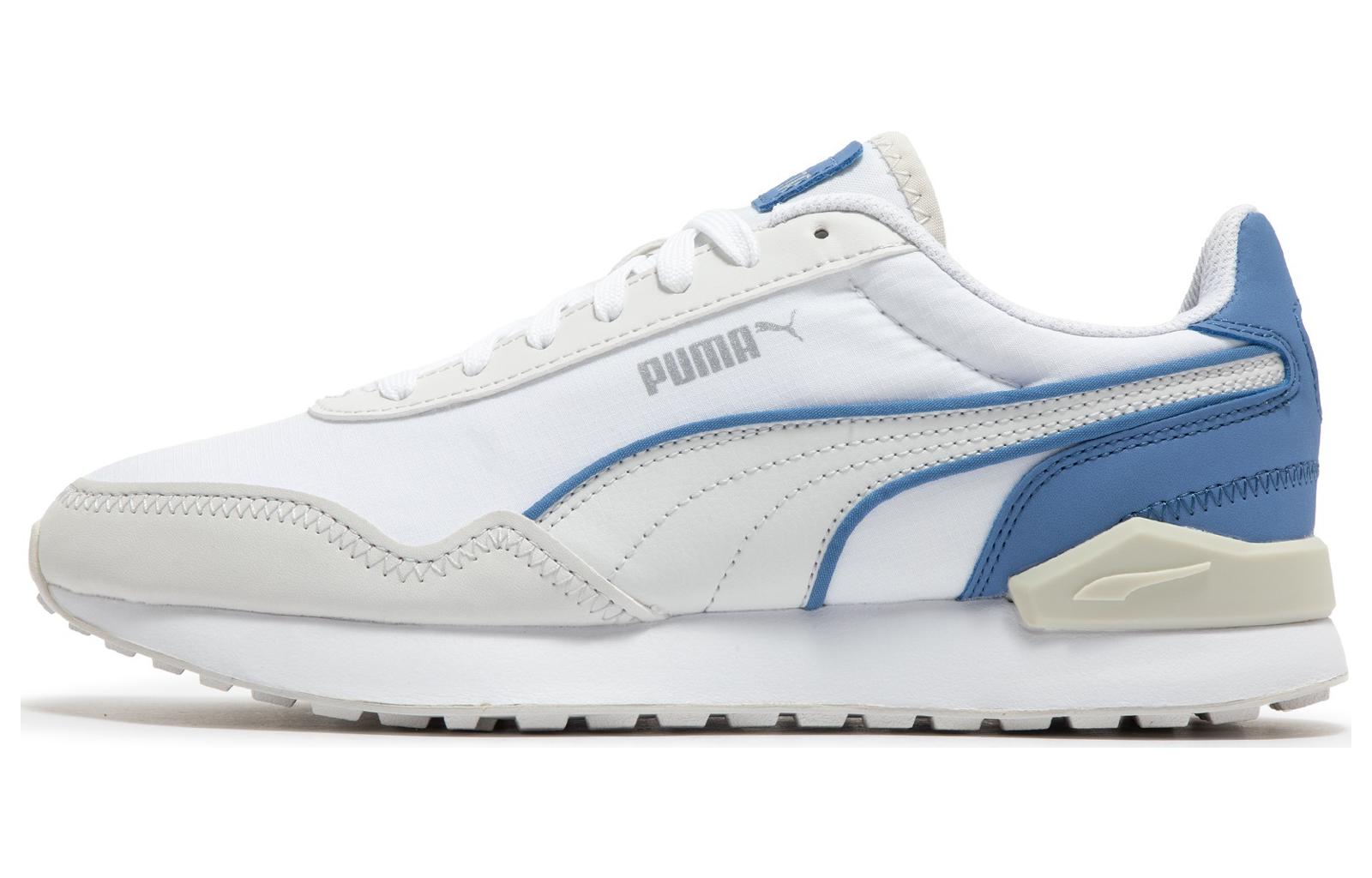 PUMA Амортизация Устойчивая к истиранию Амортизация, Износостойкие Низкие Беговые Кроссовки Мужские Белый Синий 384665-09 44