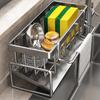 Kitchen Sink Draining Rack, Automatic Drainage Plastic Storage Rack, Sink Shelf, Sponge and Soap Rack, Towel Rack