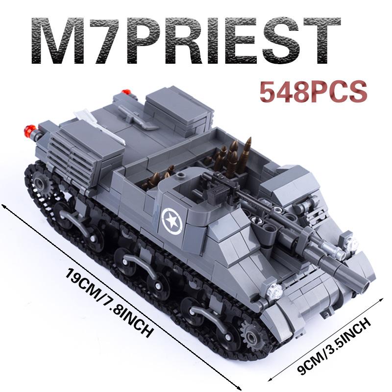 MOC Jucării WW1 WW2 Vehicul Tanc Model Cărămizi de Construit Soldat German SUA Tancuri Tun Anti-tanc Mini Cărămizi Jucării Armată Copii