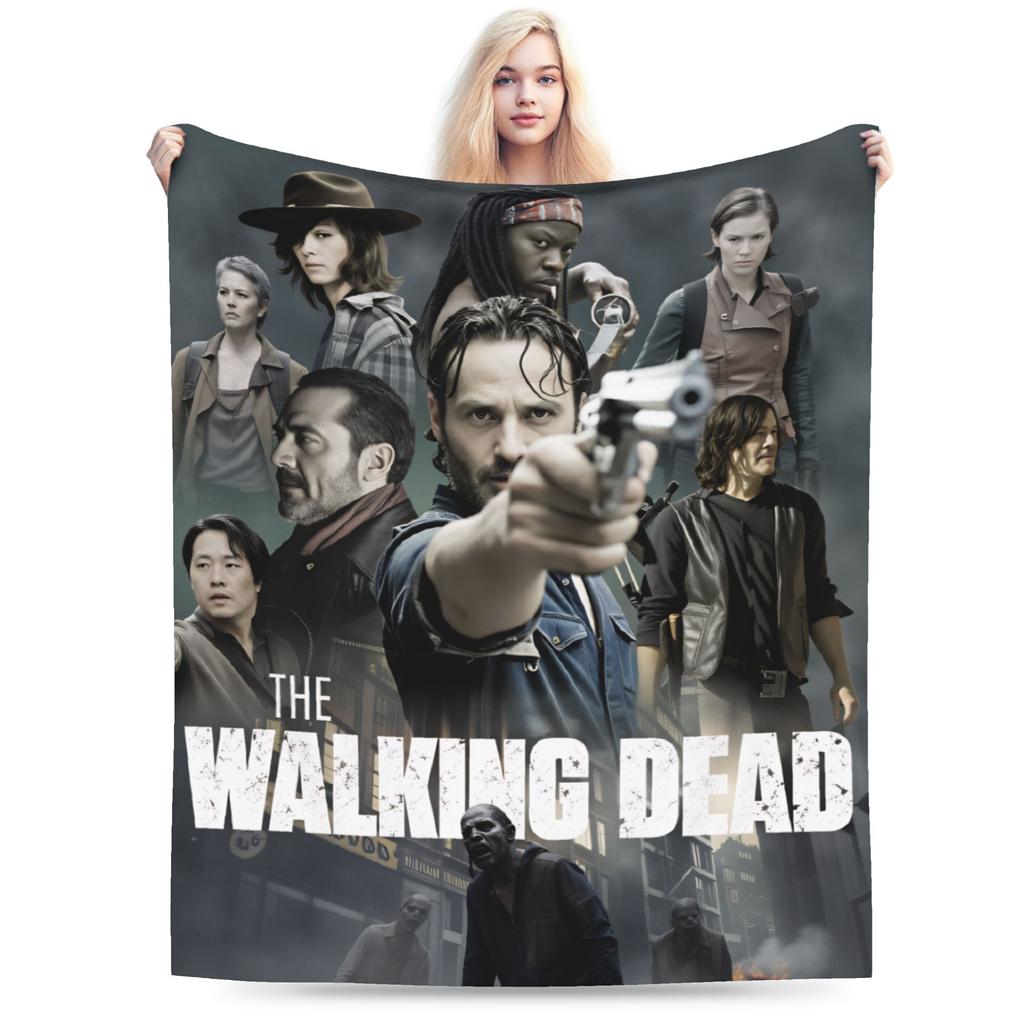 Daryl Dixon Bootleg Vintage  The Walking Dead Flannel Blankets Winter  Super Soft Bedding Throws for Boy Girl Bedspread Sofa Bed