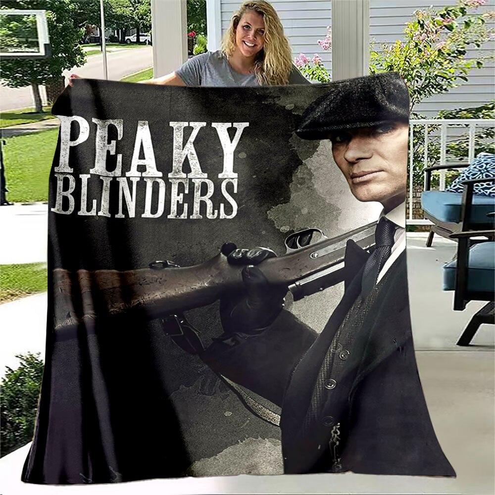 Peaky Blinders Soft Flannel Thin Blanket Popular Gangster TV Blanket Portable Home Travel Office Lunch Break Throw Blanket