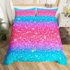 Rainbow Galaxy Duvet Cover Rainbow Quilt Cover Set Colorful Stars Space Psychedelic Polyester Bedding Set Double Queen King Size