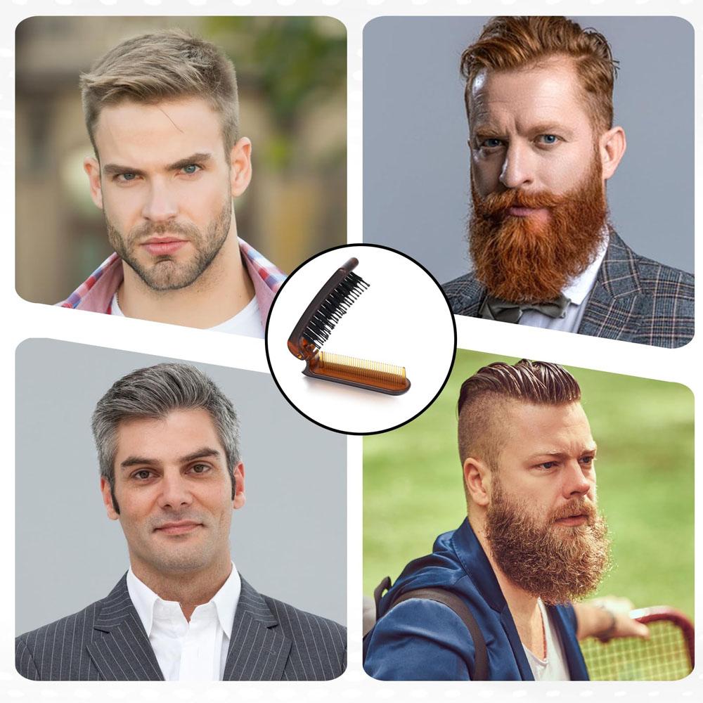 Folding Hair Brush Bristle Brush for Hair Shine and Smoothing Detangling Travel Portable