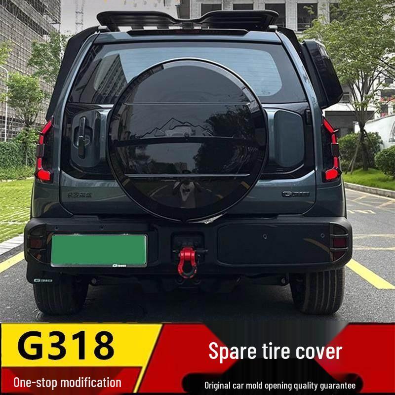 Deep Blue G318 Spare Tire Cover with Light - Full Coverage Tailgate Protection & Off-road Decoration