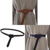 True Leather Women Slim Waist Belt With Tie Knot For Dresses And Sweaters