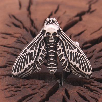 Hot Sale Butterfly Zinc Alloy Pendant Moth Of Death Skull Brooch Women'S Personality Accessories