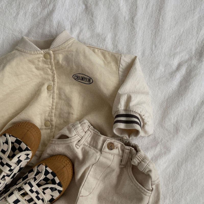 Trendy Korean-Style Infant & Toddler Baseball Jacket: Handsome, Casual Spring/Autumn Sportswear