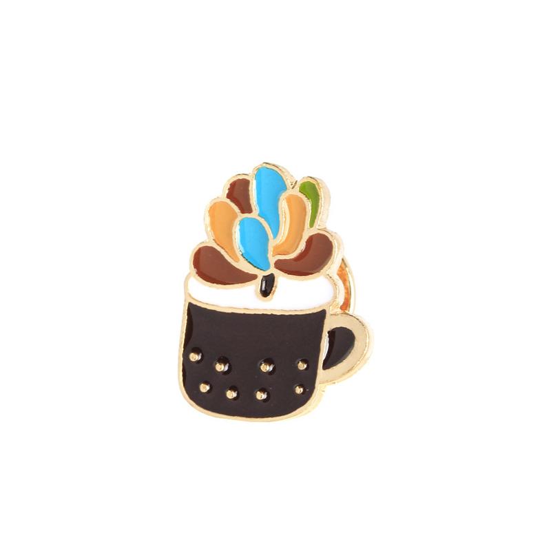 Potted Plant Cactus Enamel Pins Metal Lovely Badges Brooch Vintage Brooches For Women Jewelry Clothing Collar Lapel Accessories