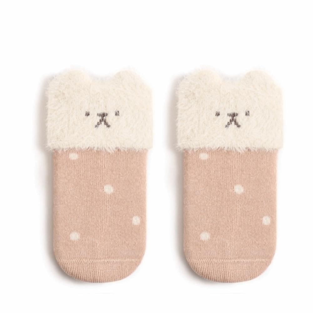 2 Pairs Thickened Warm Baby Winter Socks Breathable Newborn Socks Toddler Stockings  for 0-3 Years