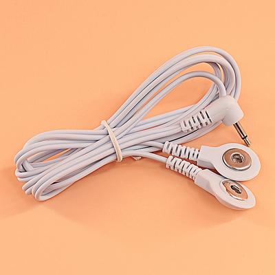2 Way Machine Massager Button Cable Electrode Electrode Padsstandard Connection Massage For Tens Unit Lead Wires Cables