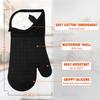 Silicone Oven Mitts Heat Resistant Oven Gloves with Non-Slip Waterproof Soft Lining Silicone Oven Mitt for Potholders Cooking Baking Kitchen Mitten,