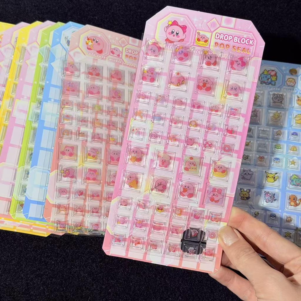 Pokmon 3D Cube  Stickers Pikachu Fat Ding Cute Cartoon Account Stickers Children'S Diy Decorative Stickers