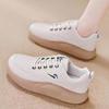 Women's Retro Training Running Shoes with Casual Leather Top All-match Platform Sneakers