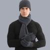 SIYUTANG Men's Knitted Warm 3-Piece Set