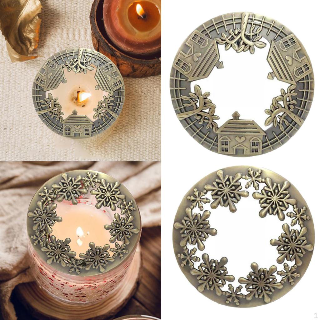2Pieces Candle Toppers Candles Cover, Topper Shade Sleeves for Jars,