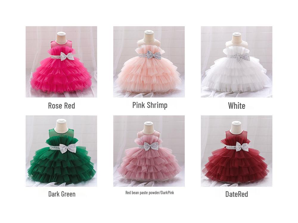 Cross-Border Infant Toddler Birthday Princess Puffy Dress for One-Year-Old