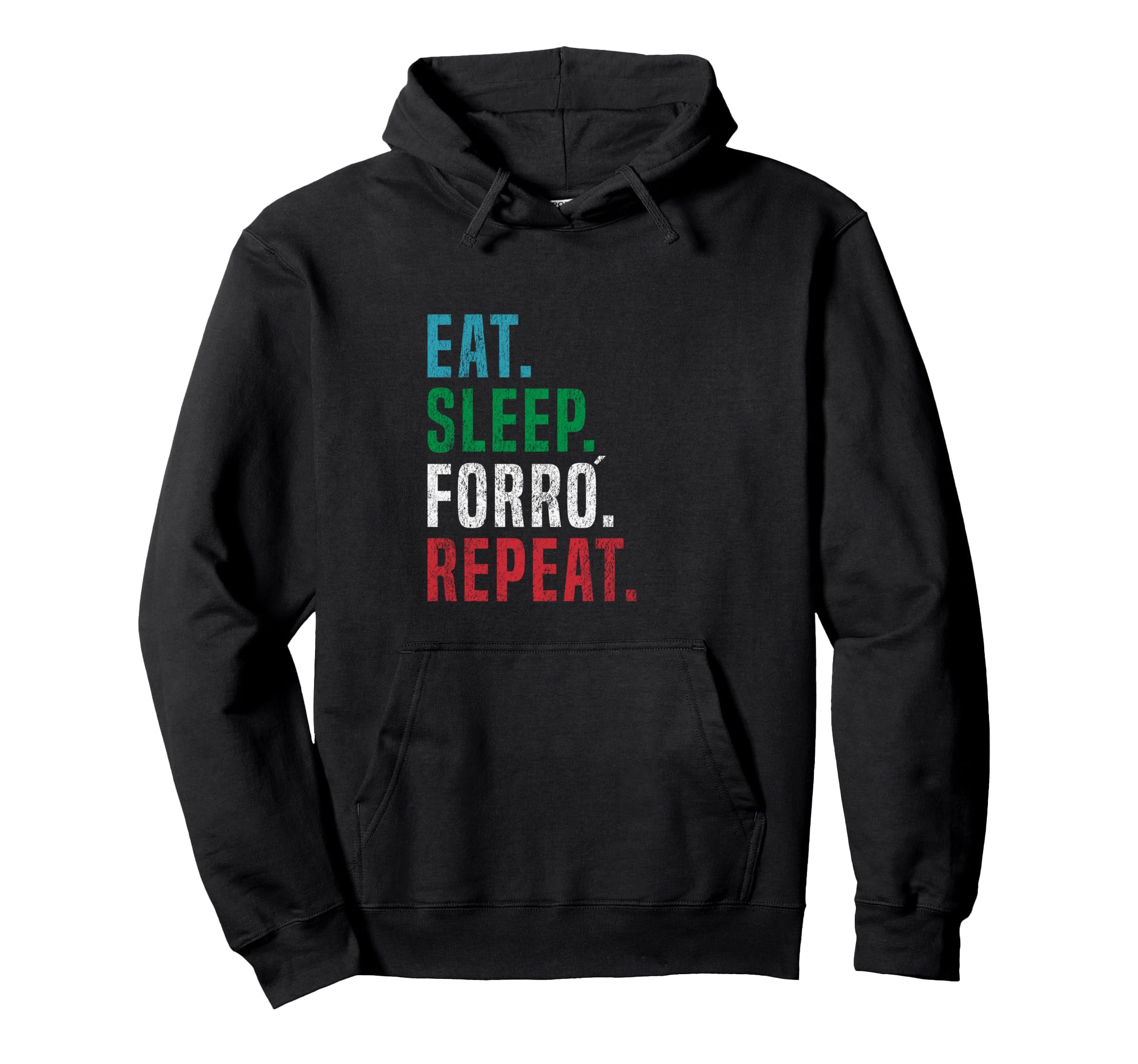 

Толстовка с капюшоном Eat Sleep Repeat Funny Dance Design Forró - Forró чёрный
