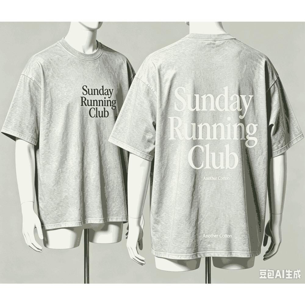 Sunday Running Club for Fan Gift T-shirt Men Women Harajuku Oversized Unisex Short Sleeve Streetwear High Quality Couples Classic Soft Retro Fashion