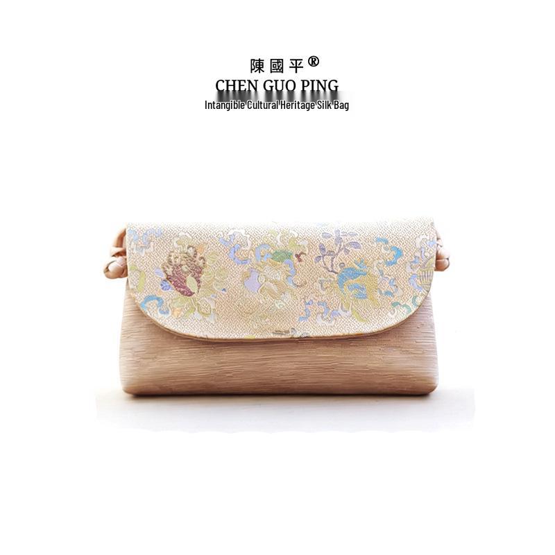 Xiangyunsha Crossbody Bag: New Chinese Style Mulberry Silk and Song Brocade Phone and Shoulder Bag