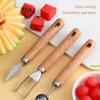Watermelon Slicer Wood Handle Brushed Handheld Replacement Reusable Washable Household Kitchen Fruit Spoon Accessories