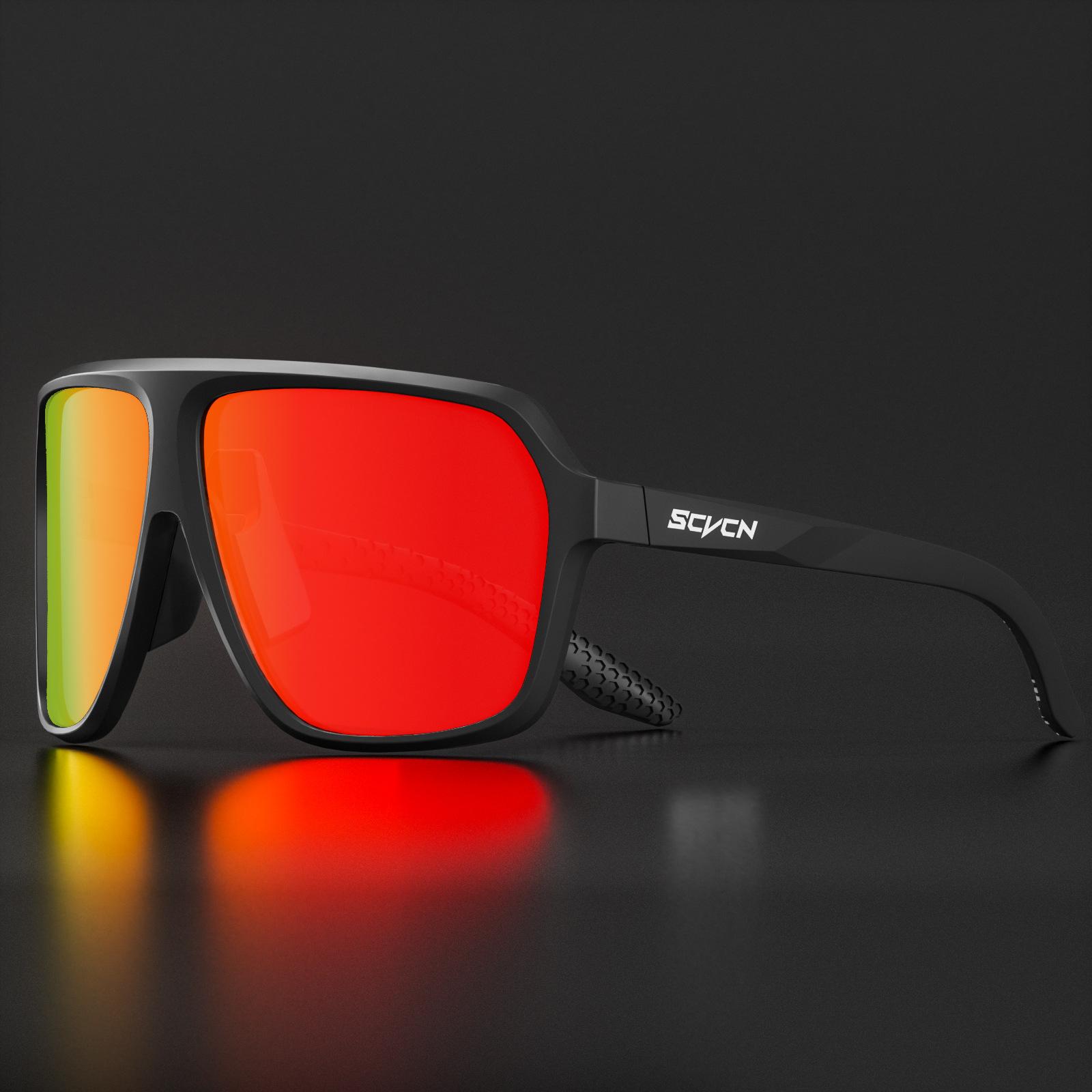 SCVCN Cycling glasses, outdoor mountain bike sunglasses, unisex polarized glasses TS64-BTC-1L-01Polarized m