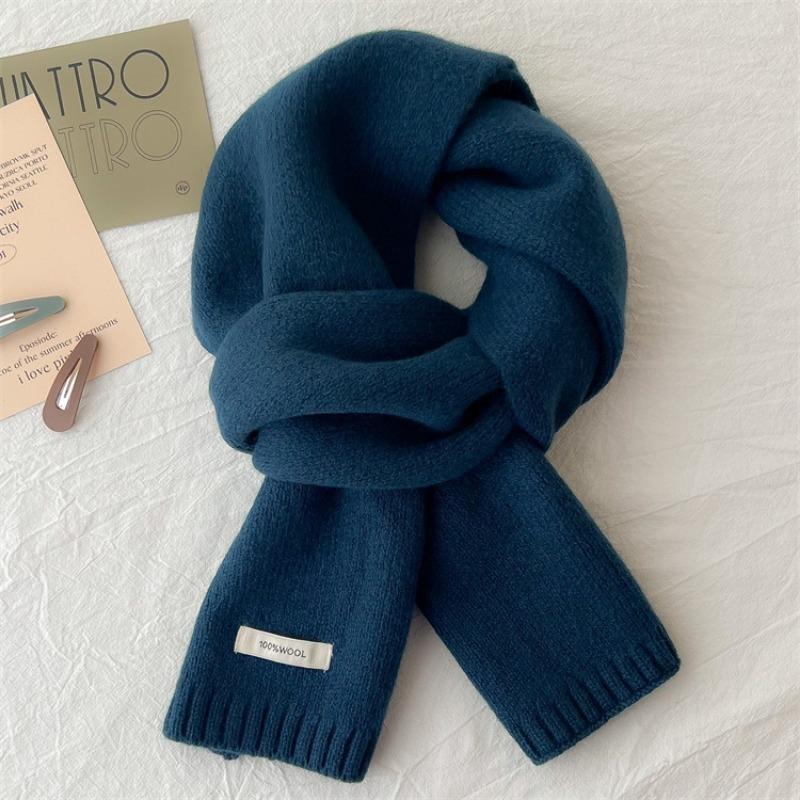 Selected Australian pure wool 100% cashmere scarf New versatile boys and girls winter warm knitted scarf