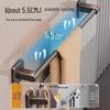 Aviation Aluminum No-Drill Wall-Mounted Towel Rack and Shelf