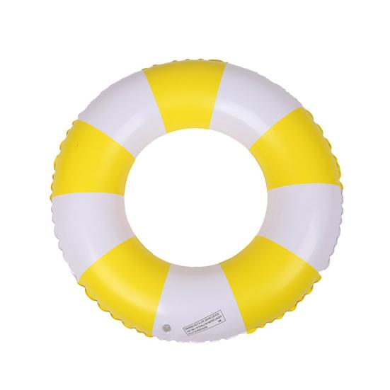 

Детское кольцо для плавания, сильная плавучесть, красочный полосатый узор, утолщенные поплавки с защитой от опрокидывания, ПВХ, бассейн, вода, надувной плавающий круг, водная забавная игрушка S жёлтый