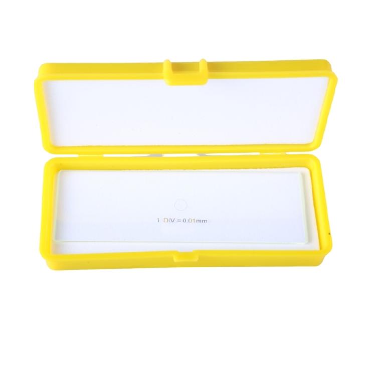Präzisions-Mikroskop-Kalibrierobjektträger Mikroskop-Mikrometer-Objekttisch Mikrometer-Strichplatte Kalibrierlineal Objektträger