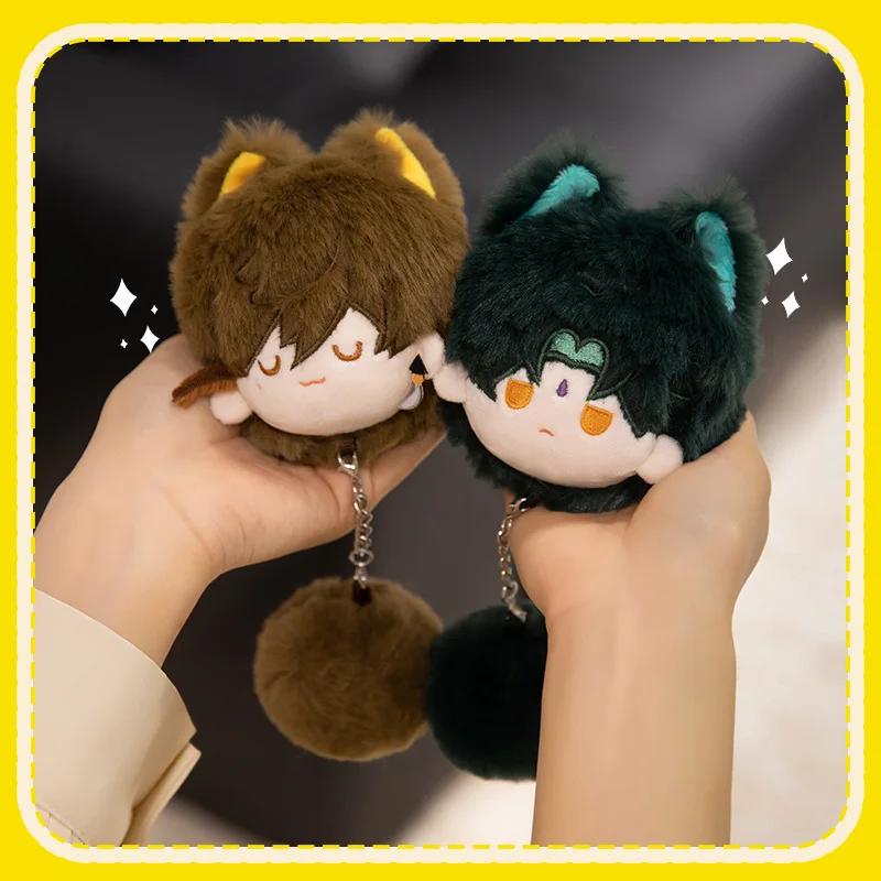 Adorable Genshin Impact Plush Pendant Xiao Ayaka Kokomi Tartaglia Kawaii Anime Doll Keychain Backpack Decor Birthday Gifts